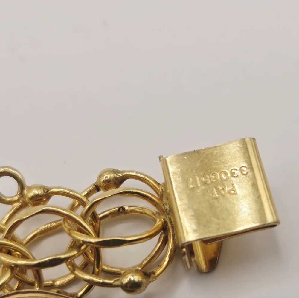 Vintage 1/20 12K G.F Charm Bracelet, Earrings And Pendent With Charm Lot Estate - Picture 16 of 16